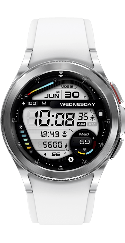 MD221 – Modern Mix Retro Digital Watch Face