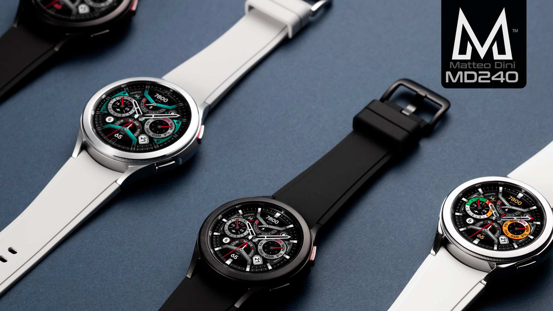 MD240 - Analog Modern Watch Face - Matteo Dini MD Wear OS Tizen