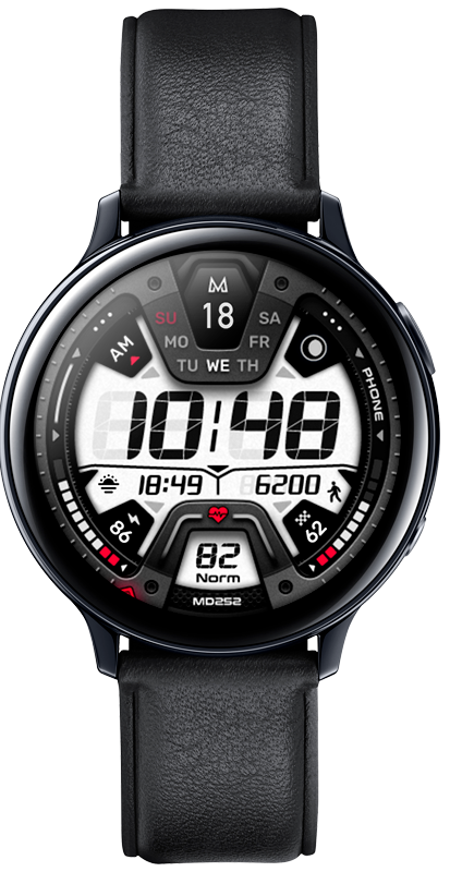 MD252 Digital Sport watch face Matteo Dini MD Wear OS Tizen
