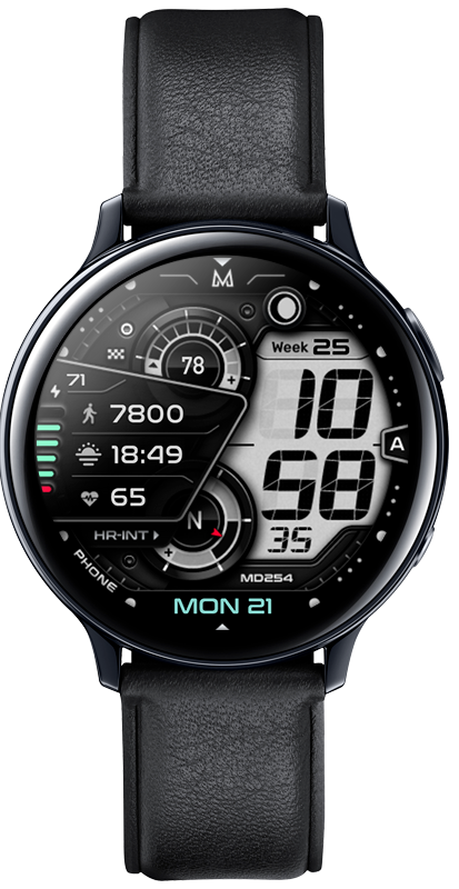 MD254 – Digital Modern Watch Face