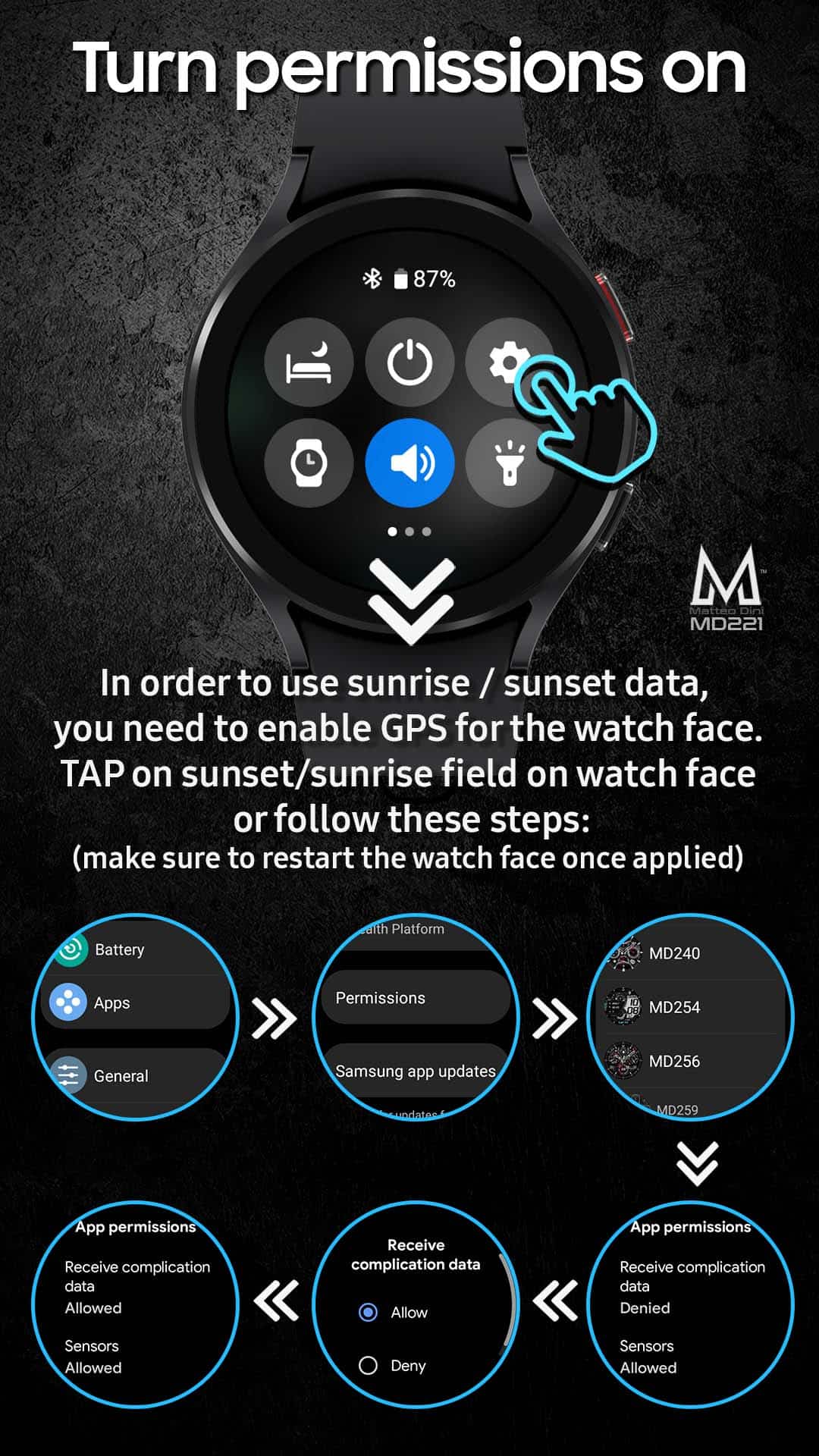 MD221 Modern Mix Retro Digital Watch Face Matteo Dini MD Wear OS Tizen