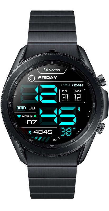 MD238 – Simple Minimal Digital Watch Face