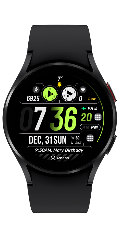 MD286: Digital watch face