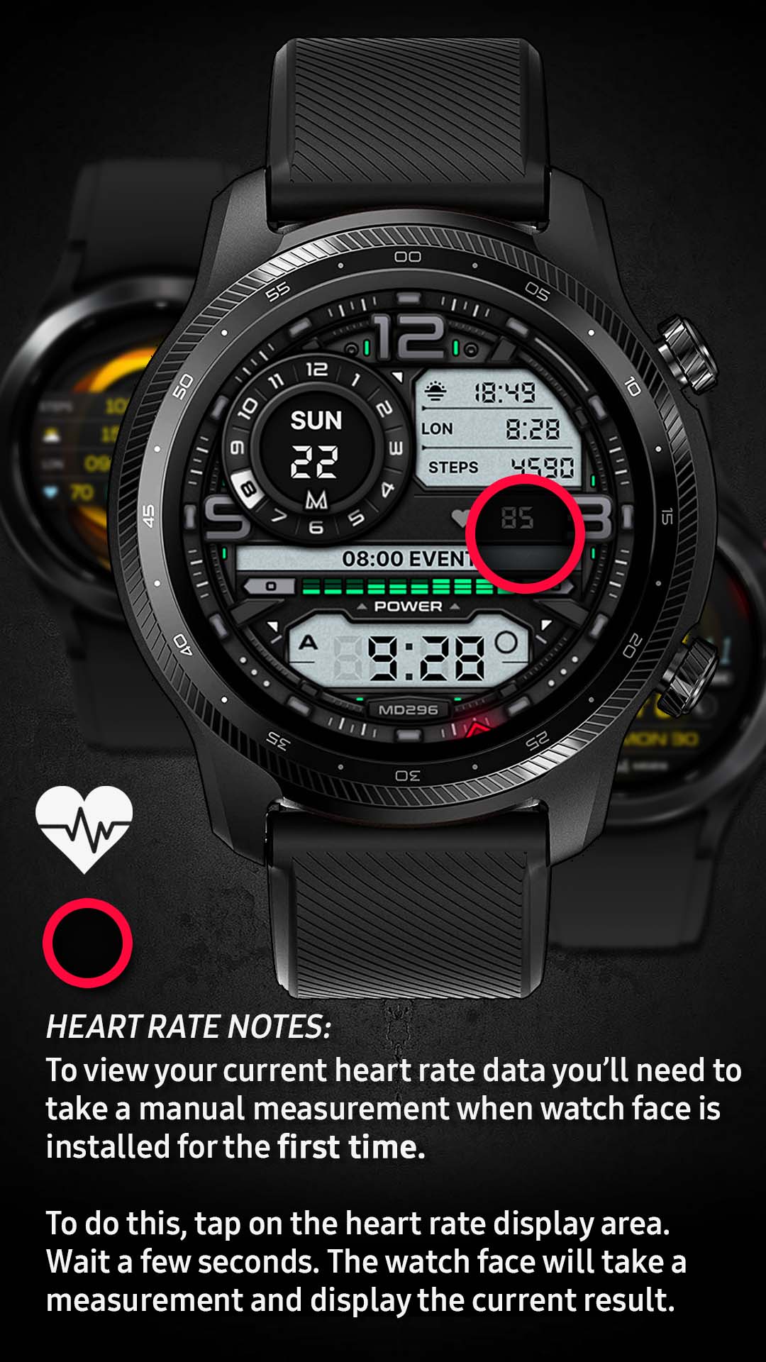 MD296 Hybrid watch face Matteo Dini MD Wear OS Tizen