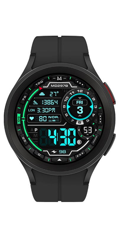 MD297B: Digital watch face