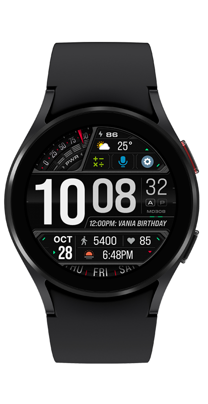 MD308 Digital watch face