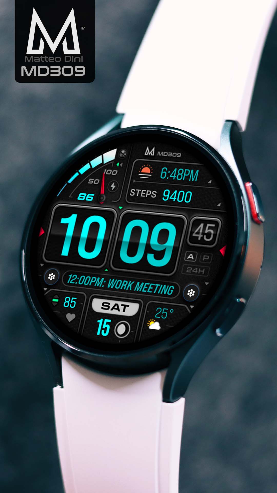 MD309 Digital watch face Matteo Dini MD Wear OS Tizen