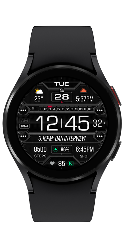 MD313 Digital Watch Face