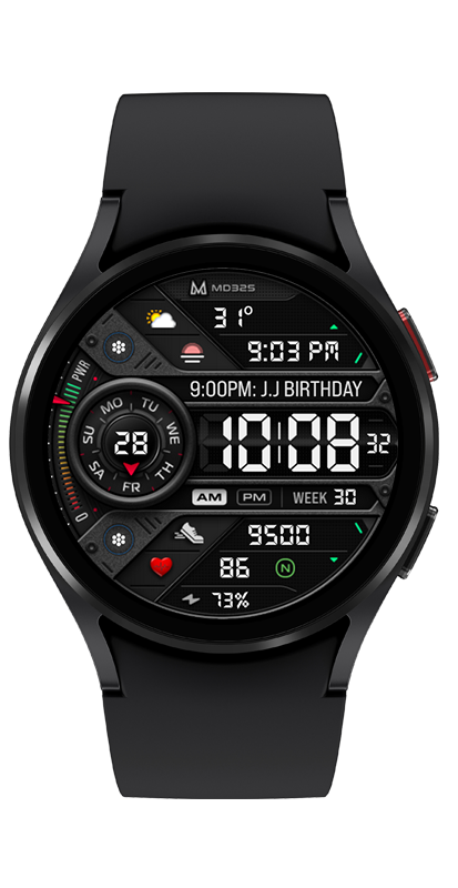 MD325 Digital Watch Face