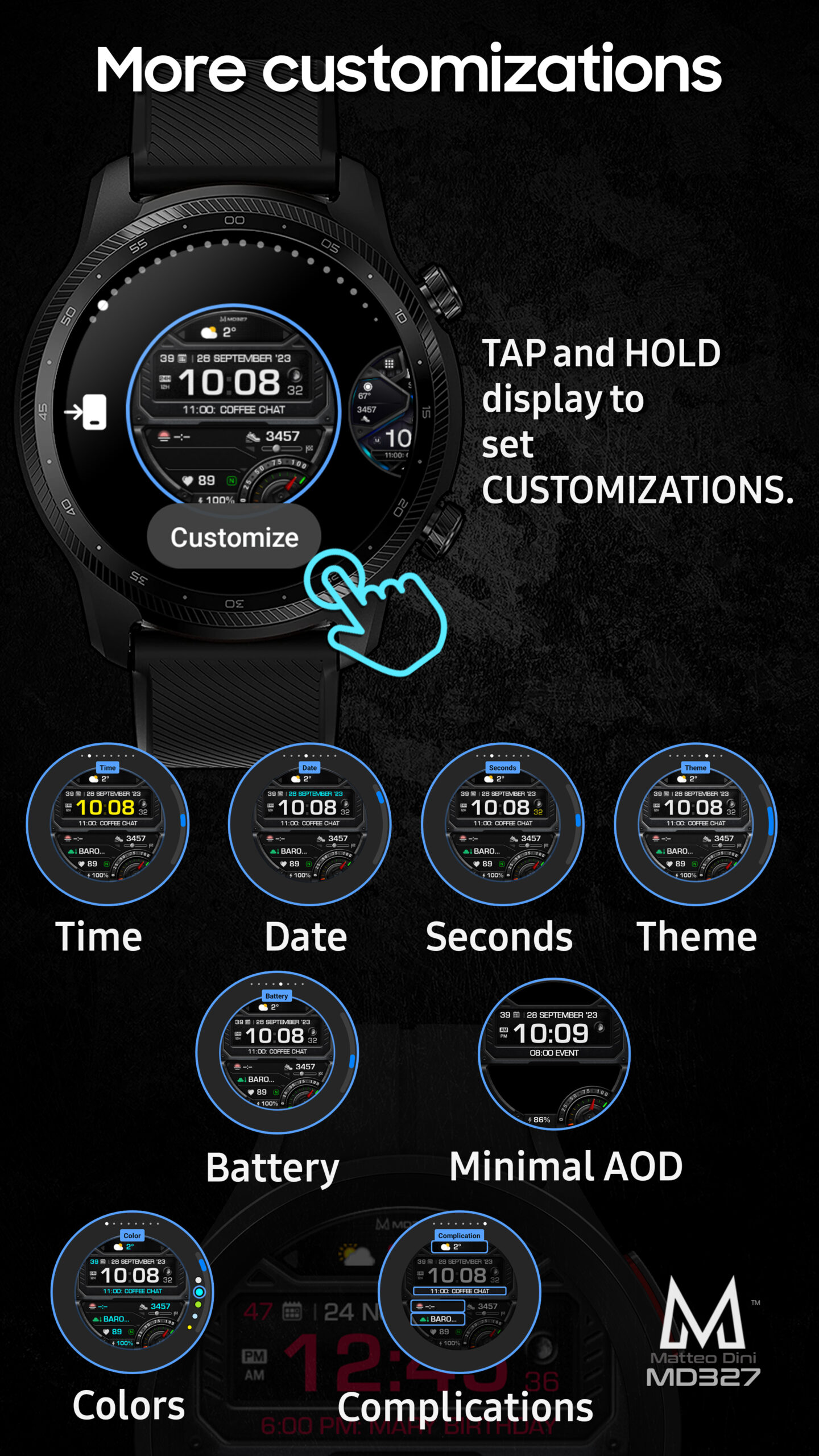 Garmin vivoactive 3 online digital watch face