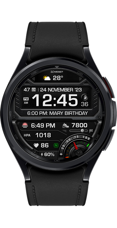 MD327 Digital Watch Face